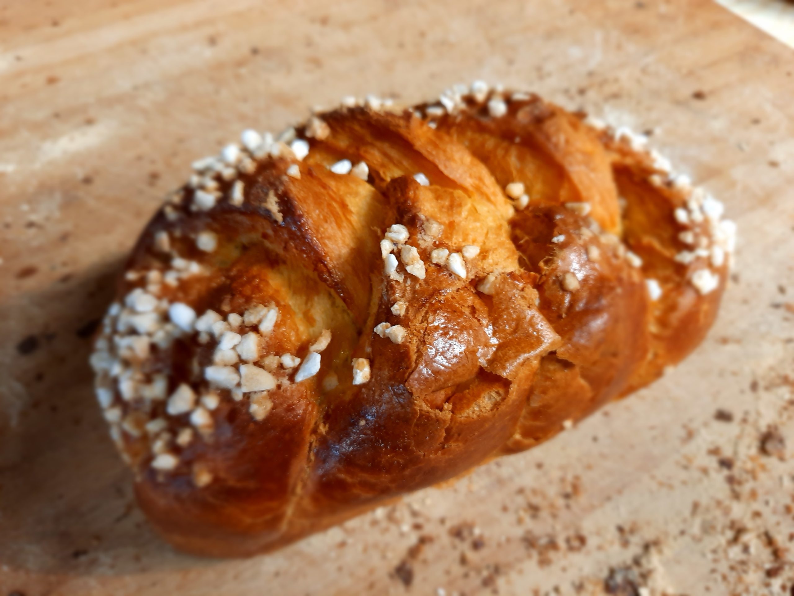 Brioche tressée au sucre - Fournil de la Croix de Pierre