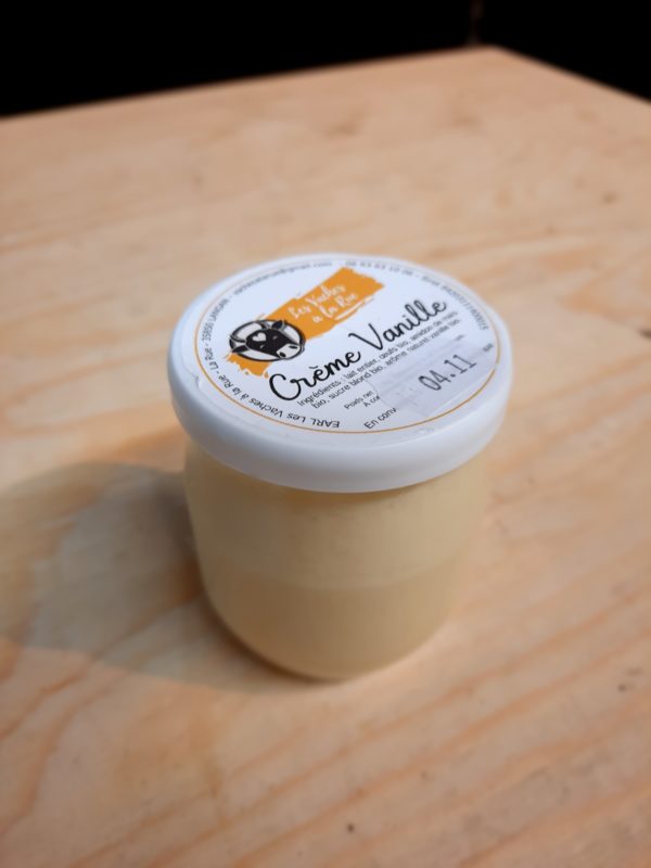 Crème dessert vanille lait de vache