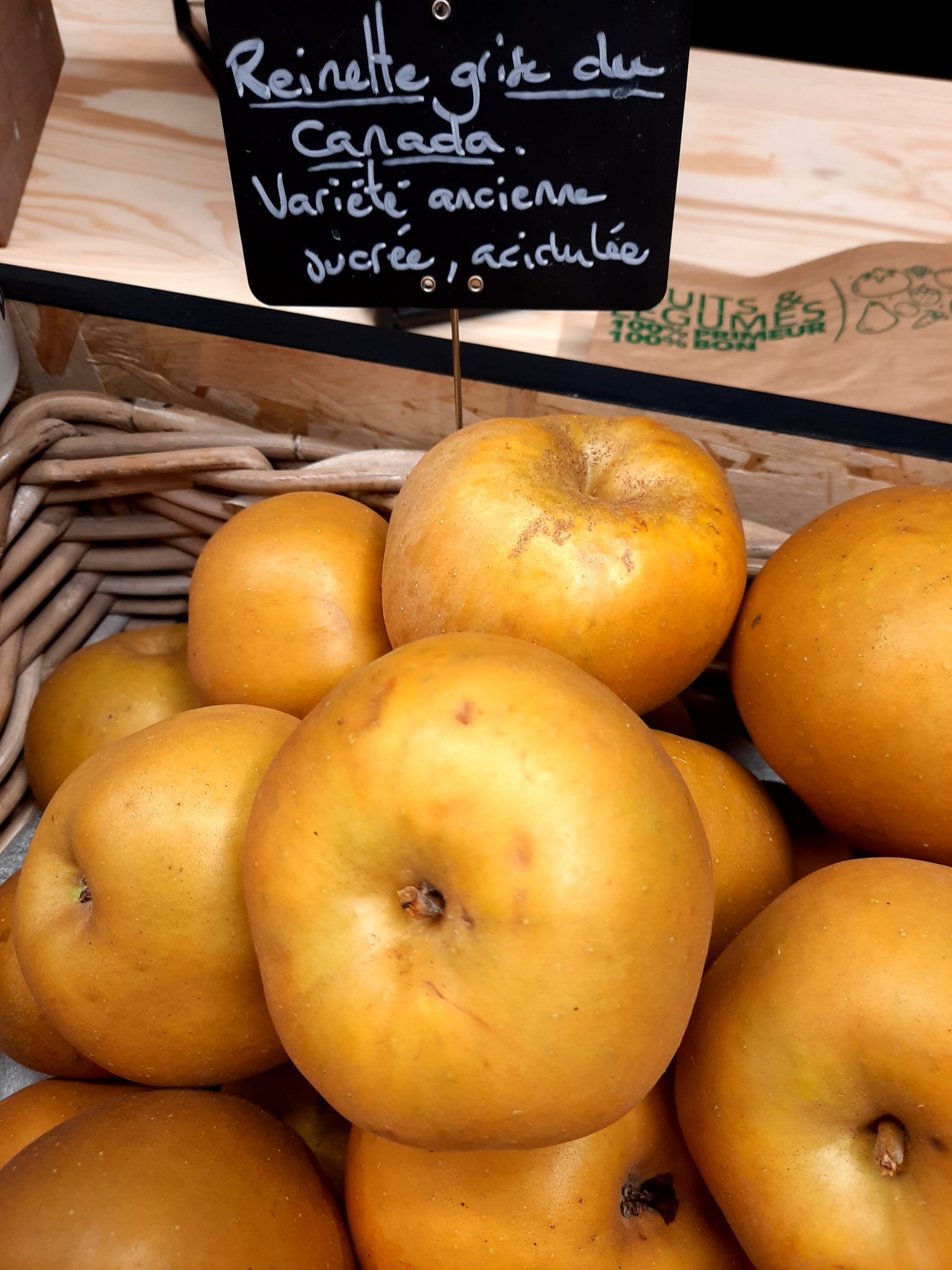 Pommes, variété Reinette Grise du Canada