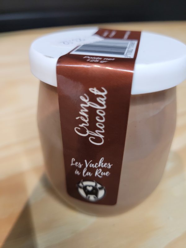 Crème dessert chocolat lait de vache
