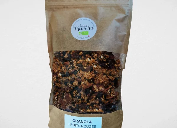 Granola fruits rouges