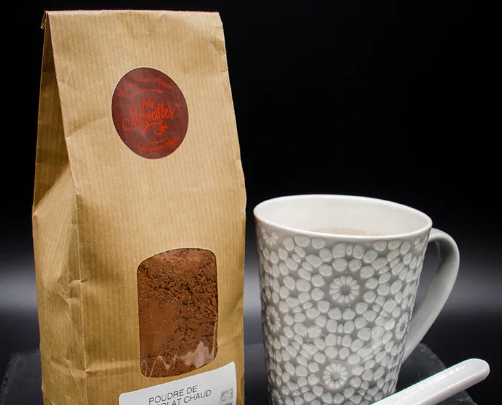 Poudre chocolat chaud sucrée