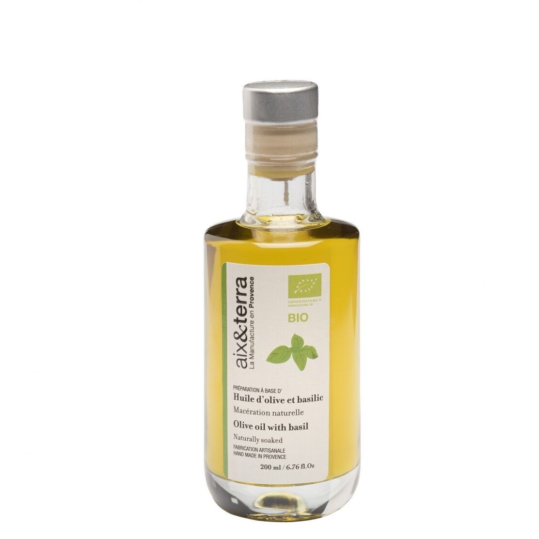 Huile d'olive basilic (macération naturelle)