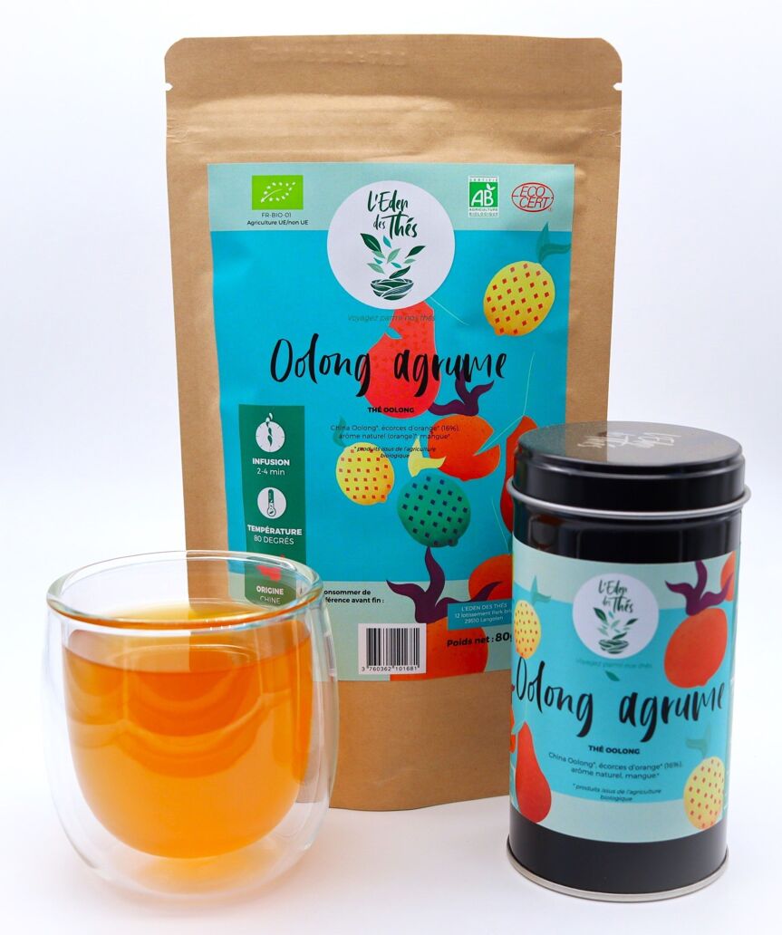 Thé bleu Oolong agrumes