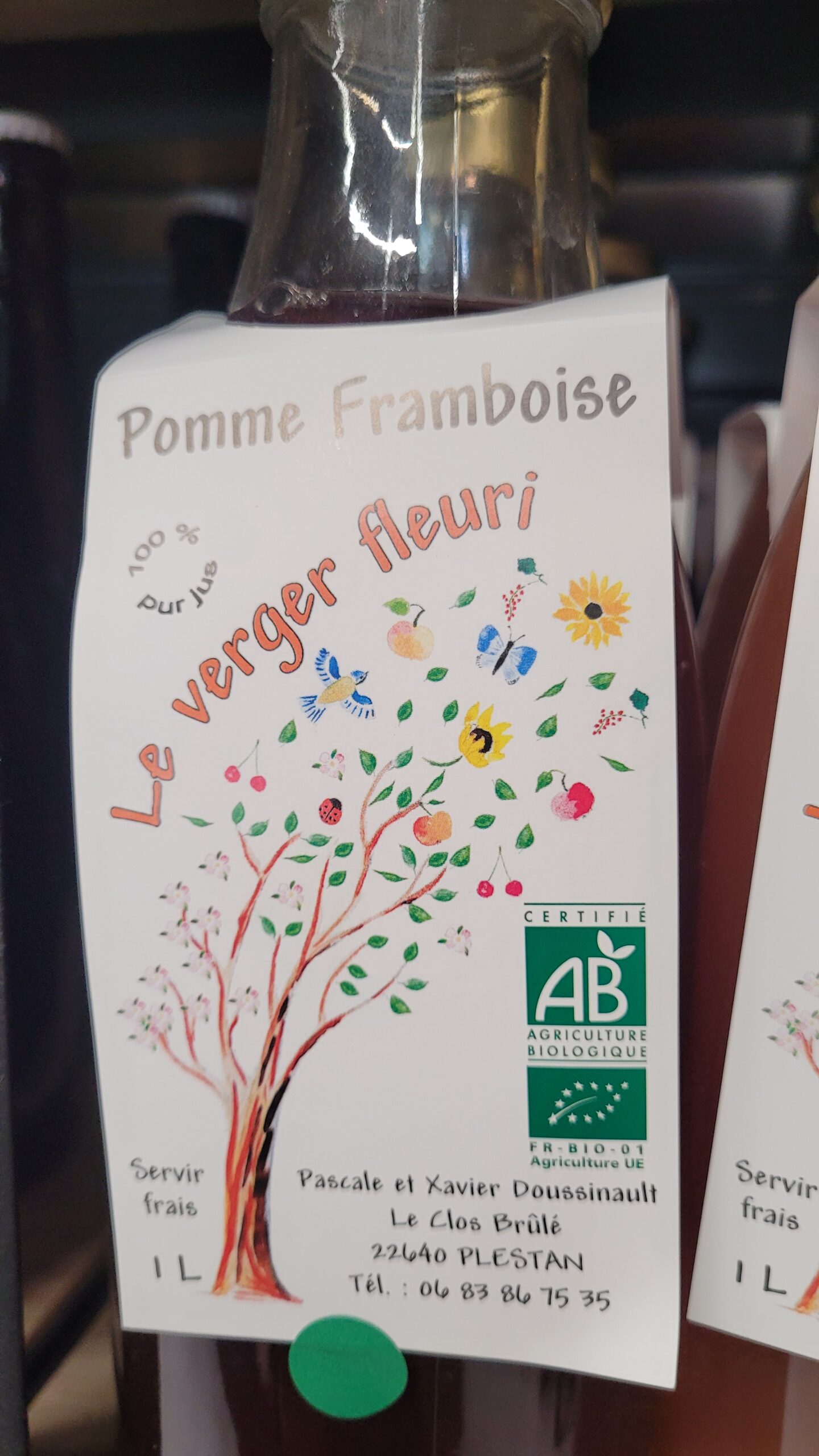 Jus pomme/framboise Verger Fleuri