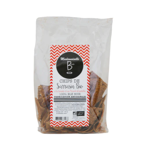 Chips sarrasin tomate et piment d'Espelette