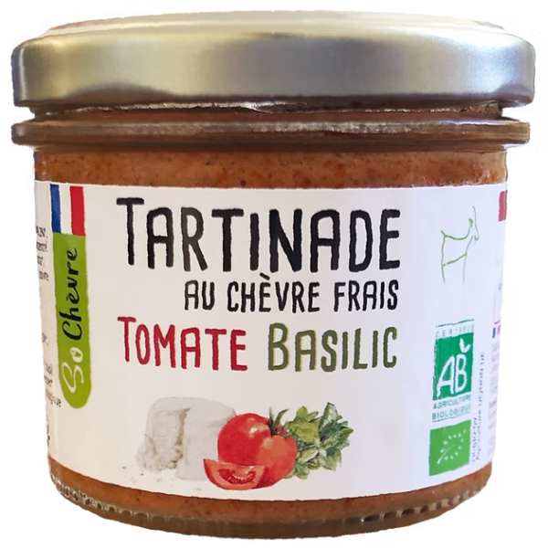 Tartinade chèvre tomate basilic