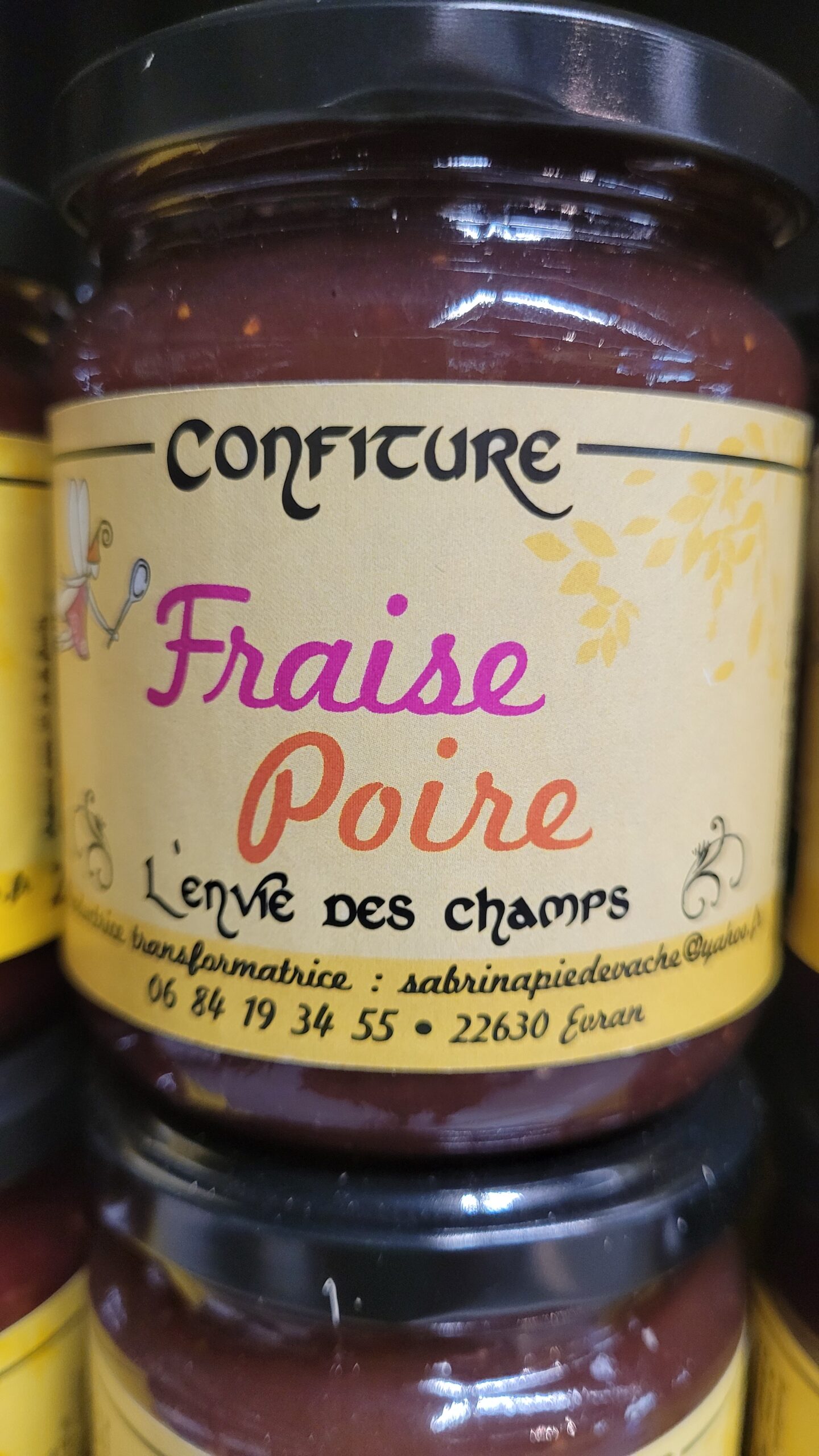 Confiture fraise poire